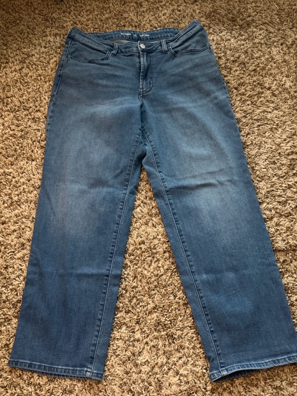 Old Navy Women's Straight-Leg Jeans - Dark Blue